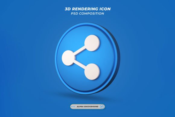 3D Share Icon Concept Model Guide