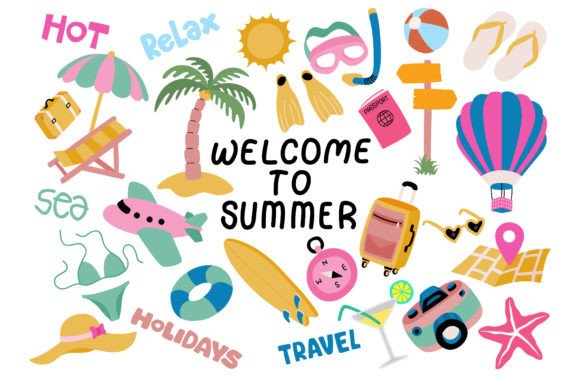 Cartoon Summer Elements Set: A Designer’s Guide