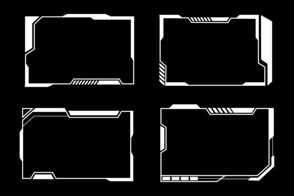 Elevating Digital Presence with the Futuristic Abstract Frame Set Cyberpunk