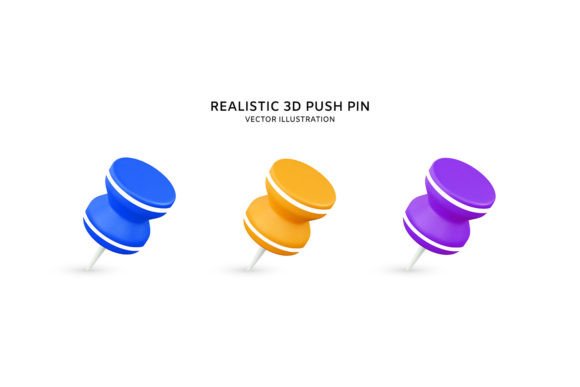Enhancing Visual Communication with a Realistic 3d Colorful Push Pins Set