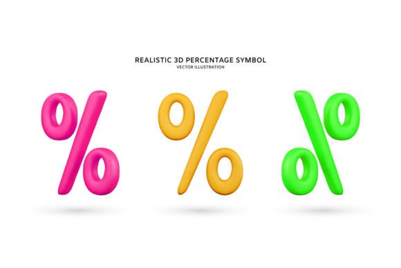Enhancing Visual Communication with a Realistic 3D Colorful Percentage Symbol