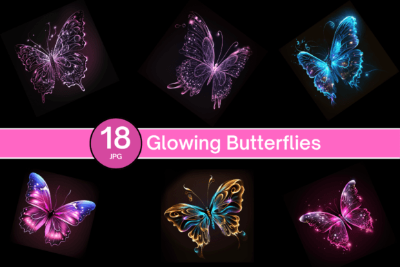 Glowing Butterfly: A Digital Art Collection