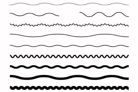 Horizontal Wavy Line Divider Collection
