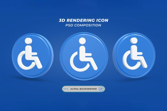 Mastering Accessibility Design with a 3D Render Handicap Icon