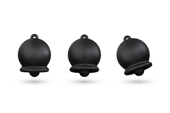 Mastering Visual Communication with the Realistic 3d Black Bell Vector Icon
