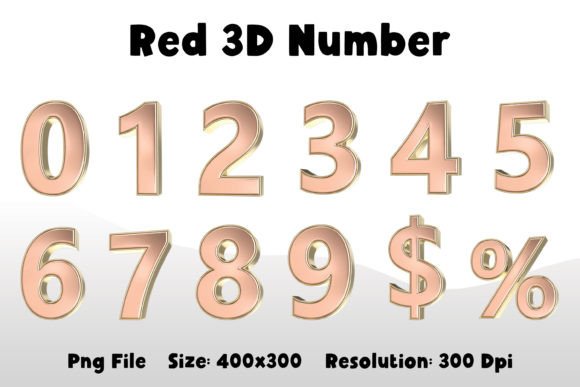 Number 0 to 9 Gold 3D: High-Res Design Assets