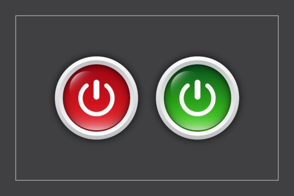 Power On Off Button Icon: Modern Web Design