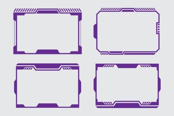Purple Frames Geometric Futuristic: Elevating Your Stream with Precision Design