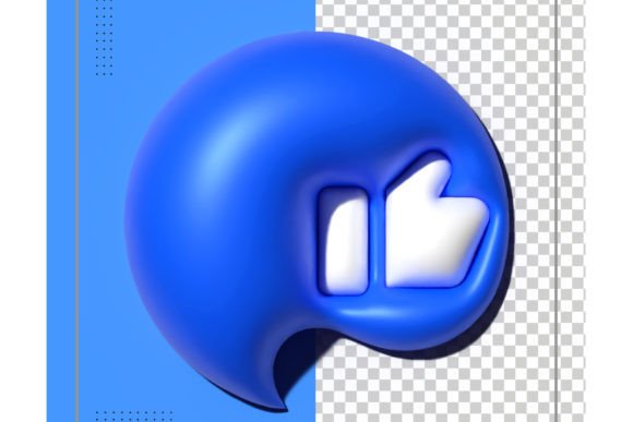 Strategic Visual Communication with a 3D Render Like Button Icon
