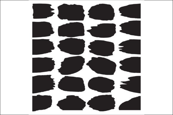 Unlocking Creative Potential with a Set of Black Spots and Brush Strokes Vector